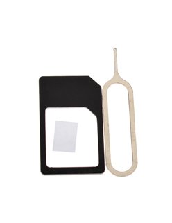 Micro Sim Adapter + Eject Pin Key For Mobile Phone