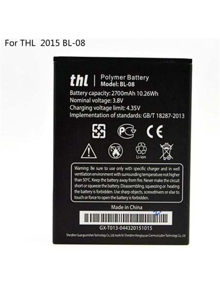 Original Battery THL 2015A THL 2015 BL-08 2700mAh 