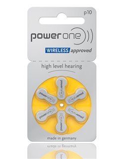 POWER ONE μπαταρίες ακουστικών βαρηκοΐας P10, mercury free, 1.45V, 6τμχ
