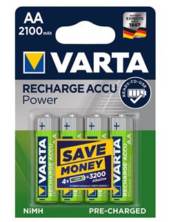 VARTA Power rechargeable battery 43462, 2100mAh AA HR6 Mignon, 4pcs