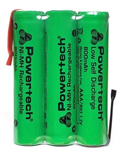 POWERTECH επαναφορτιζόμενη μπαταρία PT-790 800mAh, AAΑ (HR03), 3τμχ