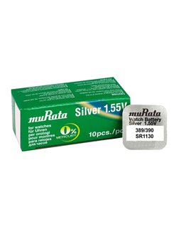 MURATA Silver Oxide battery for watches SR1130, 1.55V, No389/390, 10pcs