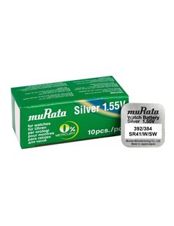 MURATA μπαταρία Silver Oxide για ρολόγια SR41, 1.55V, No 392/384, 10τμχ