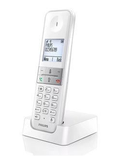 PHILIPS cordless phone D4701W/34, with Greek menu, white