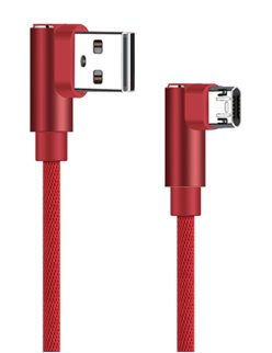 POWERTECH Καλώδιο USB σε Micro USB game 90 PTR-0041 copper, 1m, κόκκινο