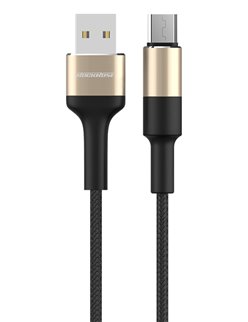 ROCKROSE καλώδιο USB σε Micro USB Acacia AM, 2.4A 12W, 1m, χρυσό-μαύρο