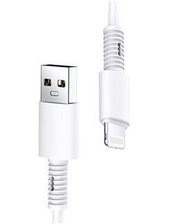 JOYROOM καλώδιο USB σε Lightning Rebar Series S-M406, 2.4A, 1m, λευκό