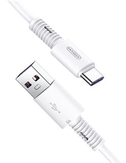 JOYROOM καλώδιο USB σε USB Type-C Thread Series S-M406, 5A, 1m, λευκό