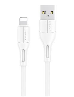 USAMS καλώδιο USB σε Lightning U68, 2A, 1m, λευκό