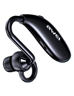 AWEI earphone με μικρόφωνο N5, Bluetooth 5.0, 55mAh, μαύρο