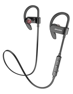 AWEI earphones με μικρόφωνο WT50, Bluetooth, 2x 60mAh, μαύρα