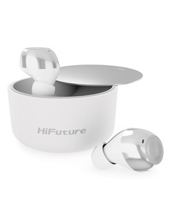 HIFUTURE earphones HeliX με θήκη φόρτισης, true wireless, λευκά