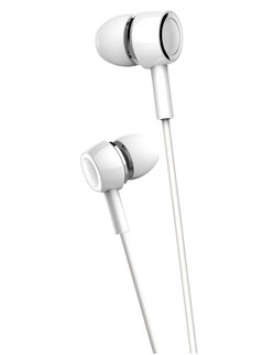 USAMS earphones με μικρόφωνο EP-12, 10mm, 1.2m, λευκά
