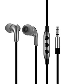 ROCKROSE earphones με μικρόφωνο RRWE05GR, 3.5mm, 1.2m, γκρι