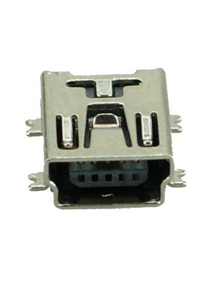 USB 2.0 Connector Mini USB, pins ίσια, Silver