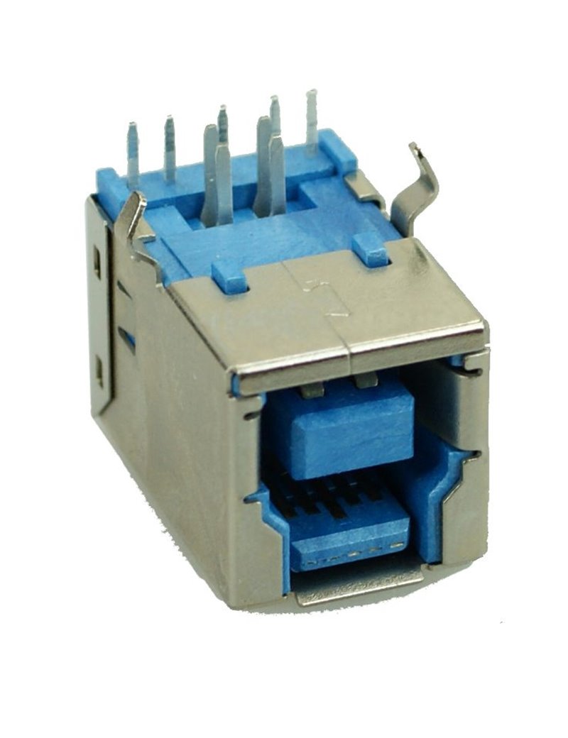 USB 3.0 Connector B TYPE, Solder in, Silver