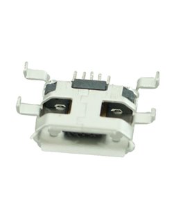 Micro USB TYPE B Female Sink 0.8 DIP 5P, Silver