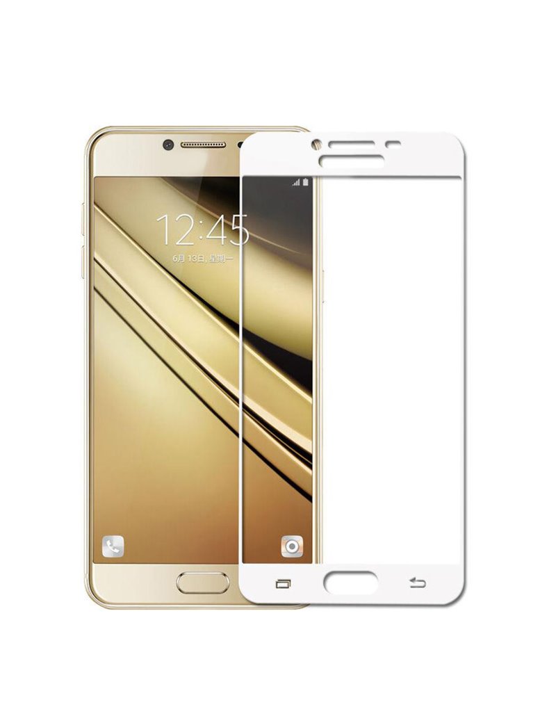 POWERTECH Tempered Glass 3D Full Face για Samsung J2 Pro 2018, λευκό