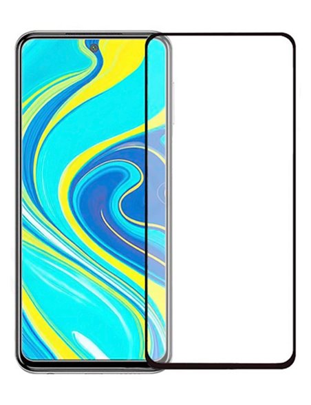 POWERTECH Tempered Glass 5D, full glue, Xiaomi Redmi Note 9 Pro, μαύρο