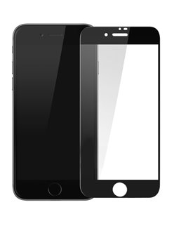 POWERTECH Tempered glass Gold series, full glue iPhone 7/8 Plus, μαύρο