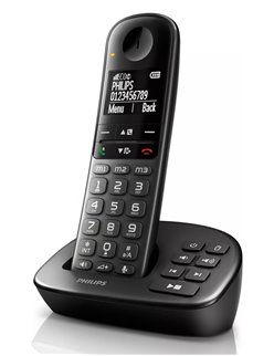 PHILIPS cordless phone XL4951DS/34 Greek menu, answering machine, black