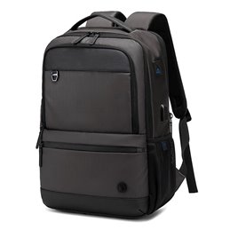 GOLDEN WOLF τσάντα πλάτης GB00402, με θήκη laptop 15.6", 20-25L, γκρι