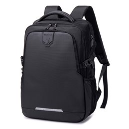 GOLDEN WOLF backpack GB00444, with laptop sleeve 15.6", 23L, black