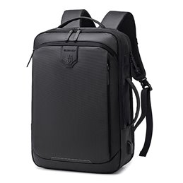 GOLDEN WOLF τσάντα πλάτης GB00450, με θήκη laptop 15.6", 22L, μαύρη